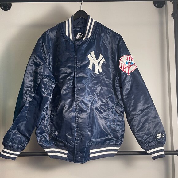 Men's Starter Black Label New York Yankees Jacket Size XL - Picture 1 of 2